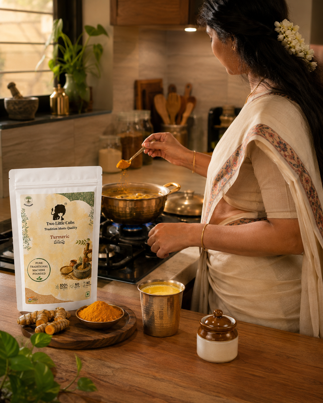 Paderu turmeric powder for cooking by Two Little Cubs
