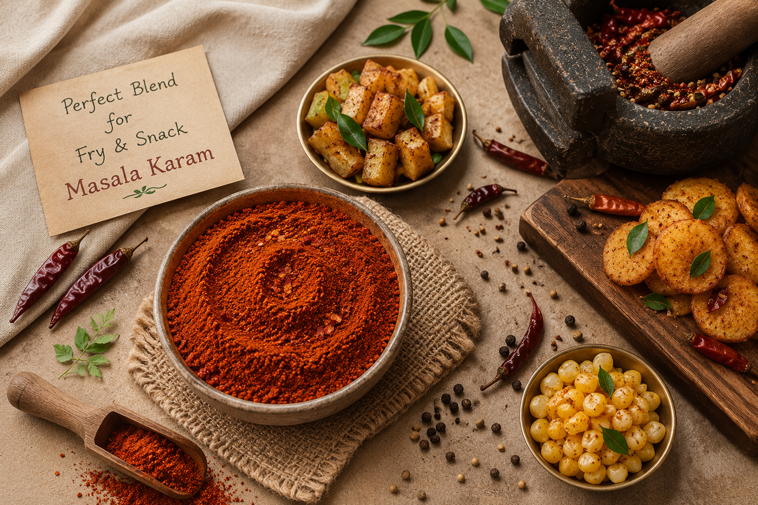 Masala Karam for spicy fry curries by Two Little Cubs
