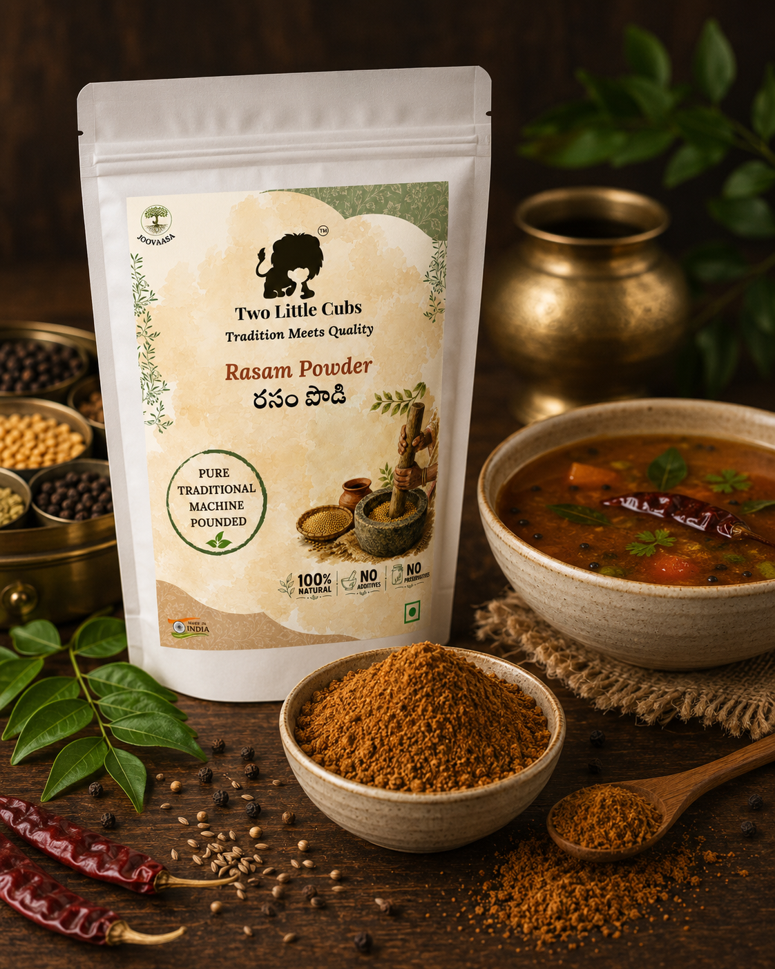 Rasam powder spice blend by Two Little Cubs