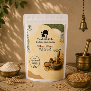 Two Little Cubs 100% whole wheat flour made from desi variety whea