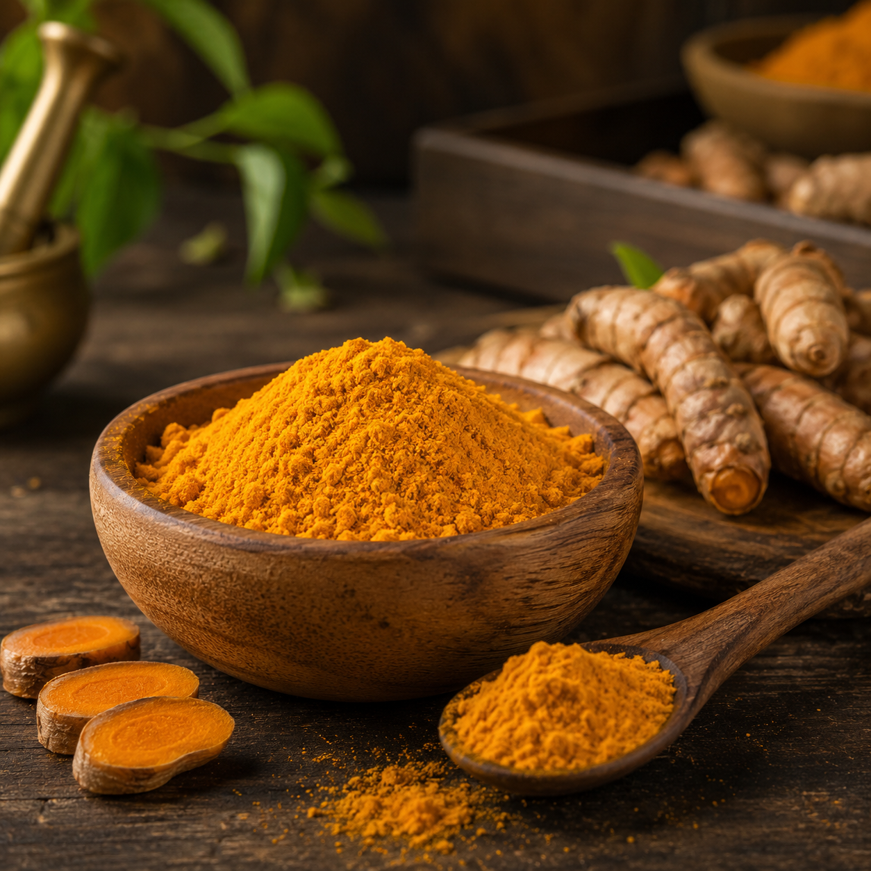 Turmeric fingers and bulbs used to make Two Little Cubs Turmeric Powder